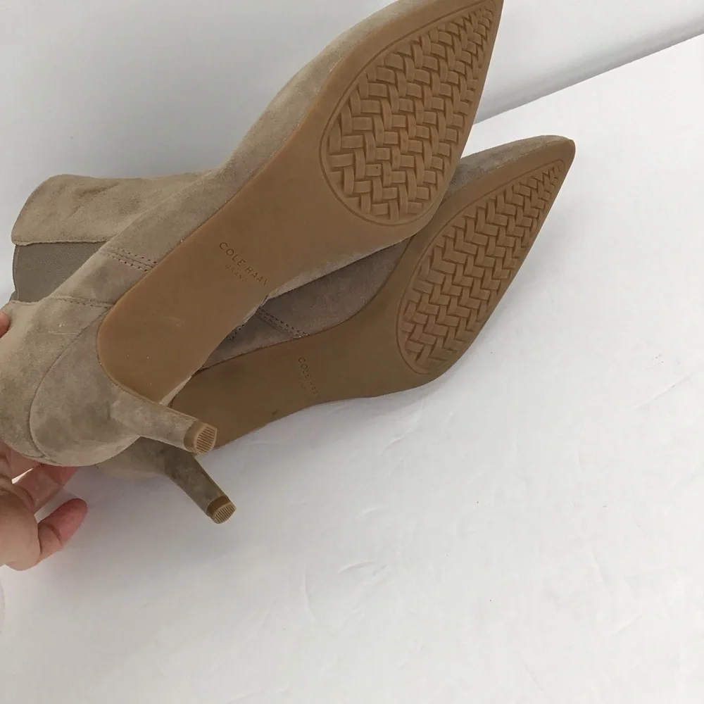 Cole Haan NWOT Go-To Park Suede Leather Boot In Irish Coffee Taupe Size 6.5 - Picture 9 of 10